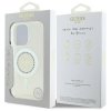 Guess GUHMP16LPFTDTEH iPhone 16 Pro 6.3 biały/white hardcase IML Rhinestones MagSafe